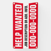 1,6 x 3' Help Gezochte banner (Verticaal)