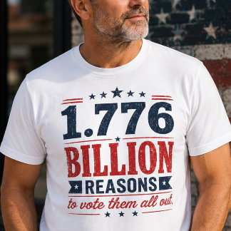 1,776 miljard redenen protest T-shirt