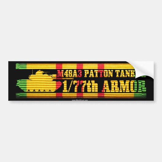 1/77e Armor M48A3 tanker VSR Bumpersticker (Voorkant)