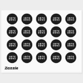 1-8-7-2-6-5-4-3 RONDE STICKER (Vel)
