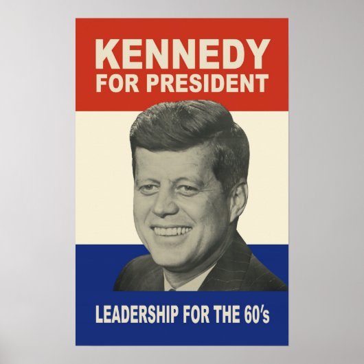 1.960 Kennedy voor President Poster (tot 39 x 60!) (Voorkant)