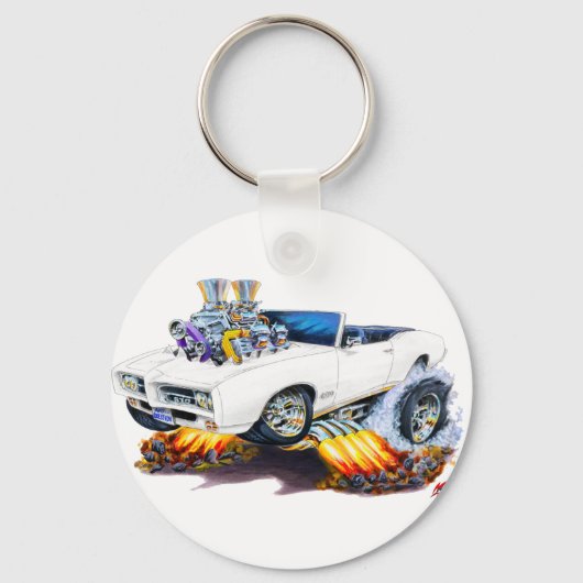 1.969 GTO White Convertible Sleutelhanger (Voorkant)