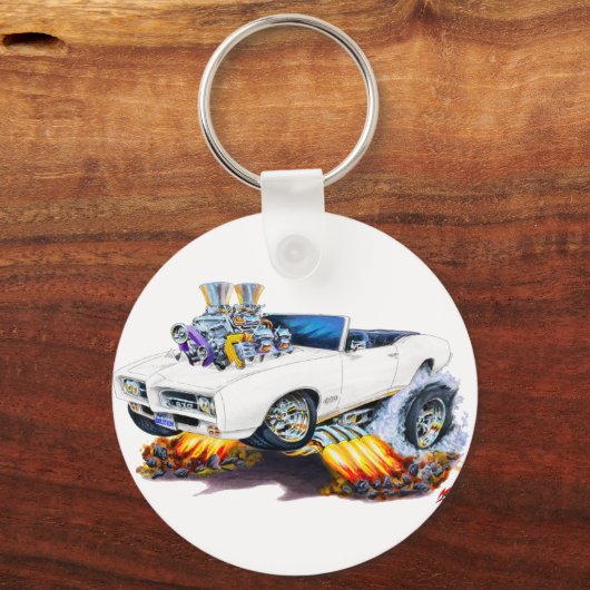 1.969 GTO White Convertible Sleutelhanger (Voorkant)