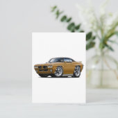 1.970 GTO Gold-Black Top Briefkaart (Staand voorkant)