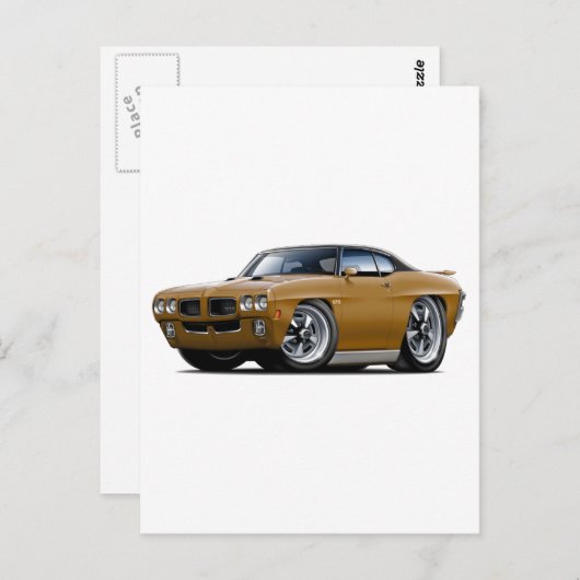 1.970 GTO Gold-Black Top Briefkaart (Voorkant / Achterkant)