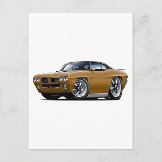 1.970 GTO Gold-Black Top Briefkaart (Voorkant)