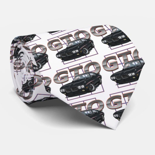 1.970 GTO zwart Stropdas (Opgerold)