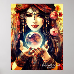 *~* 1 A100 Psychische lezer Gypsy Crystal Pall 1 Poster