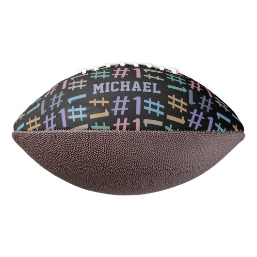 "# 1" aangepaste football Patroon (Gedraaid 90)