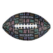 "# 1" aangepaste football Patroon (Voorkant)