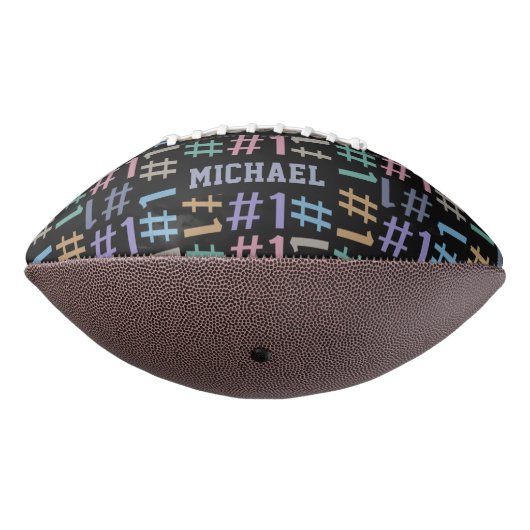 "# 1" aangepaste football Patroon (Gedraaid 270)