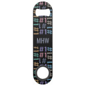 "# 1" Aangepaste monogram patroonflesopeners Speed Flessenopener (Voorkant)