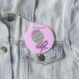 #1 Aanstaande moeder Het is een meisje Baby Shower Ronde Button 7,6 Cm