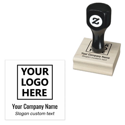 1 Afbeelding 2 Teksten Uw Logo hier Bedrijfsnaam S Rubberstempel (Gestempeld)