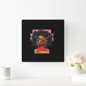 1 African American Woman Equality Black Strong Pro Vierkante Klok (Huis)