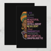 1 Afrikaanse vrouwen geven me een zwarte vrouw zwa Save The Date (Voorkant / Achterkant)