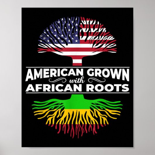 1 Amerikaanse Groene Afrikaanse Roots Verenigde St Poster (Voorkant)