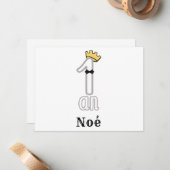 1 an - idée academau anniversaire garçon notitiekaartje (Voorkant / Achterkant in situ)