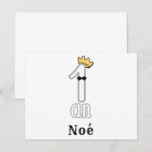 1 an - idée academau anniversaire garçon notitiekaartje (Voorkant / Achterkant)