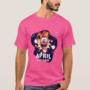 1 April Clown - Grappig Roze T-Shirt