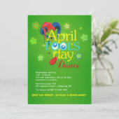 1 april Dansuitnodiging Kaart (Staand voorkant)
