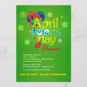1 april Dansuitnodiging Kaart