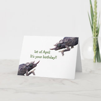 1 april de Kaart van de Verjaardag door