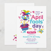 1 april-feestje kaart (Voorkant / Achterkant)