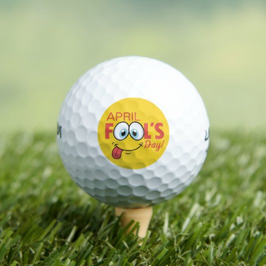 1 april geluksdag Gelukkig Grappig Gezicht | Feest Golfballen (Insitu Shirt)