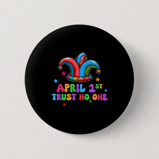 1 april grap cadeau ronde button 5,7 cm (Voorkant)