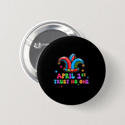 1 april grap cadeau  ronde button 5,7 cm (Voorkant /achterkant)