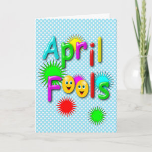 1 april grap, Grappige Kleurrijke Stippen Kaart