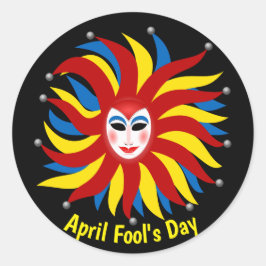 1 april grapprankdag ronde sticker