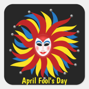 1 april grapprankdag vierkante sticker