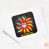 1 april grapprankdag vierkante sticker (Envelop)