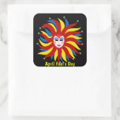 1 april grapprankdag vierkante sticker (Tas)