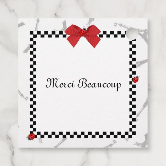 1 april in Parijs Bedankjes Labels (Achterkant)