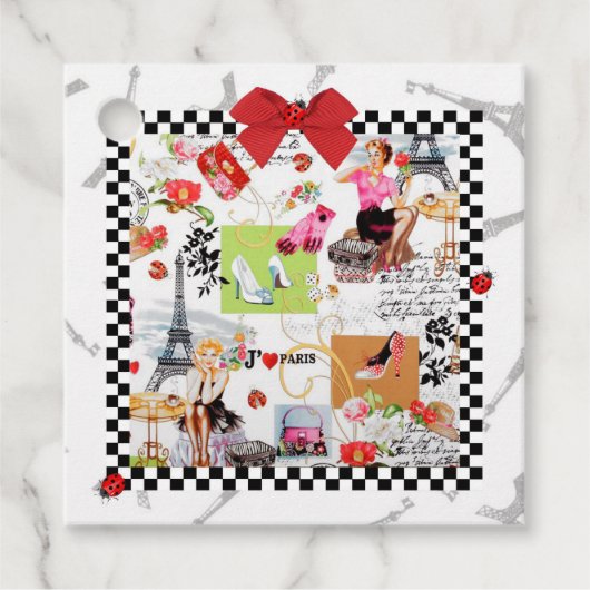 1 april in Parijs Bedankjes Labels (Voorkant)