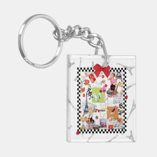 1 april in Parijs Sleutelhanger (Voorkant Links)