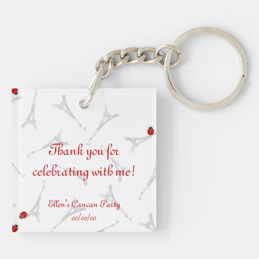 1 april in Parijs Sleutelhanger (Achterkant)