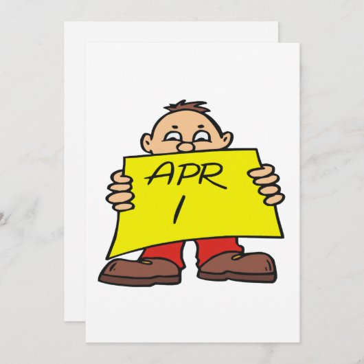 1 april kaart (Voorkant / Achterkant)