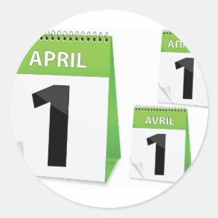 1 april Kalender Stickers