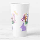 1 aprilgrap latte mok (Voorkant)