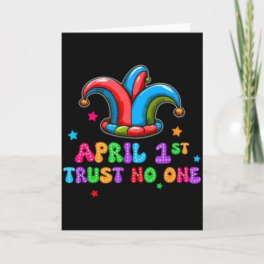 1 aprilgrap Trust 1 april grap grap cadeau Kaart (Voorkant)
