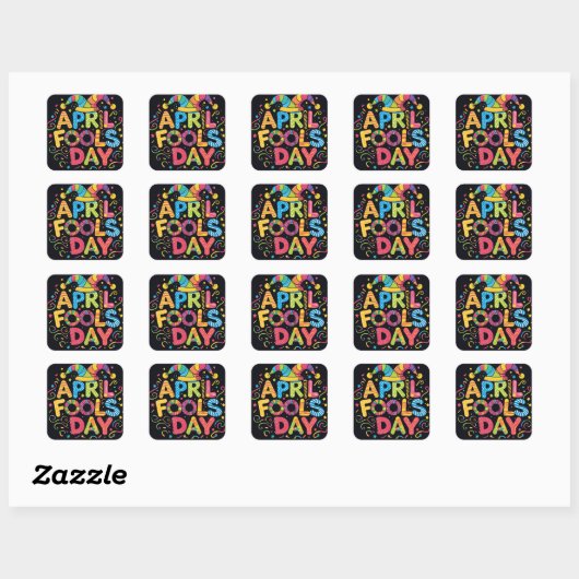 1 aprilgrappen vierkante sticker (Vel)