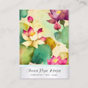 *~*  1 Art Lotus   FOTO Natuur Bloemen QR AP67 Visitekaartje