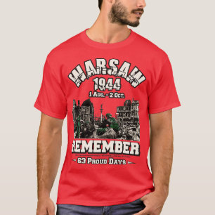 1 augustus 1944 Opstand van Warschau T-shirt