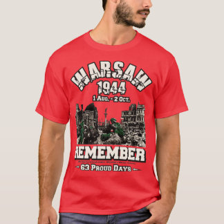 1 augustus 1944 Opstand van Warschau T-shirt