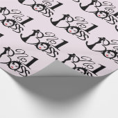 #1 baas dame grappige werkpapieren cadeaupapier (Hoek)