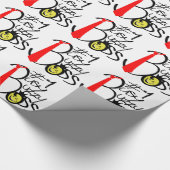 #1 baas grappige werkdocumenten cadeaupapier (Hoek)